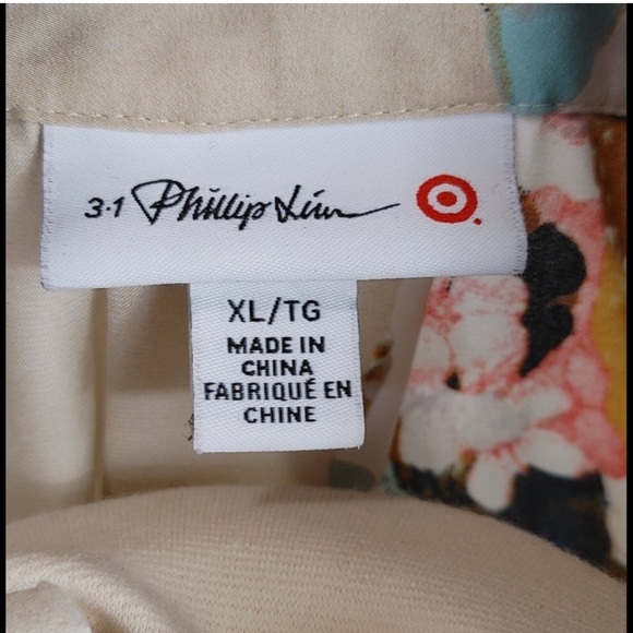 3.1 Philip Lim Target floral button up blouse L - Picture 5 of 7